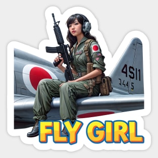 Fly Girl Sticker